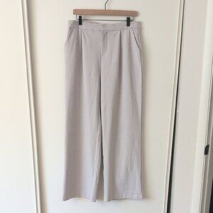 Vuori Womens Large Elevation Trouser Pants Beige Wide Leg Athleisure Activewear